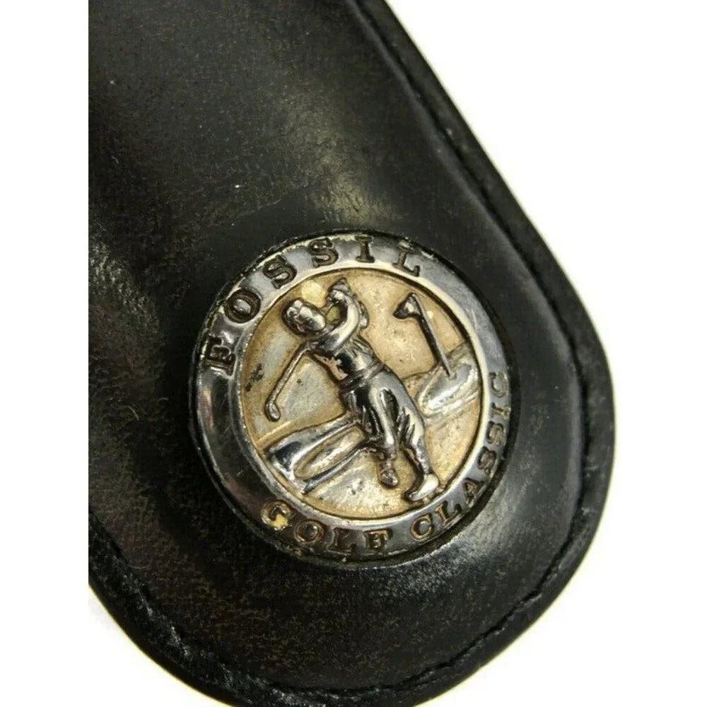 Vintage Leather Fossil Golf Classic Money Clip Men Wallet